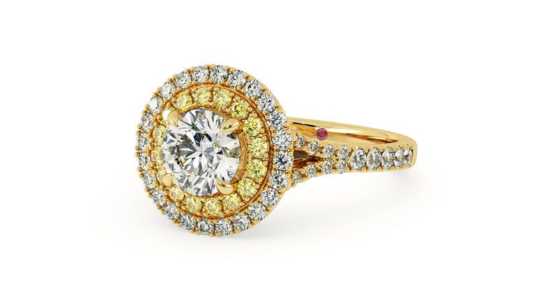 Taylor & Hart Genesis Round Engagement Ring 360 degree image 28