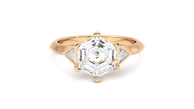 Taylor & Hart Gossamer Hexagonal Engagement Ring 360 degree image 0
