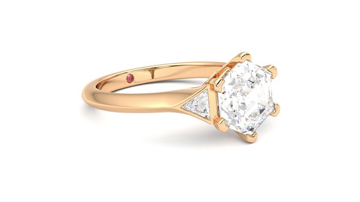 Taylor & Hart Gossamer Hexagonal Engagement Ring 360 degree image 6