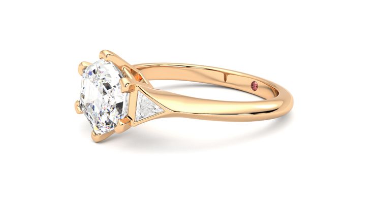 Taylor & Hart Gossamer Hexagonal Engagement Ring 360 degree image 23