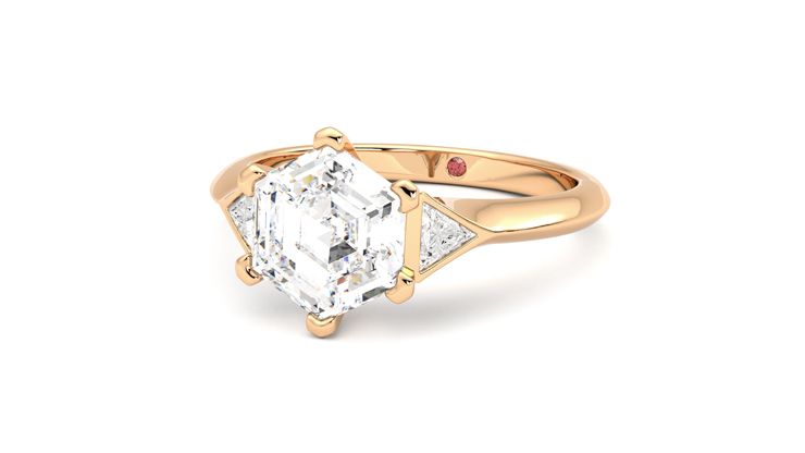 Taylor & Hart Gossamer Hexagonal Engagement Ring 360 degree image 26