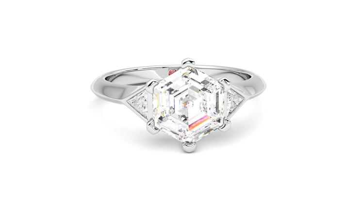 Taylor & Hart Gossamer Hexagonal Engagement Ring 360 degree image 2
