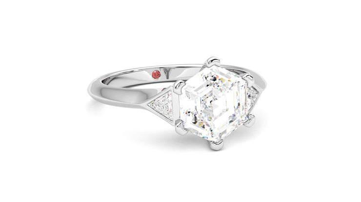 Taylor & Hart Gossamer Hexagonal Engagement Ring 360 degree image 4