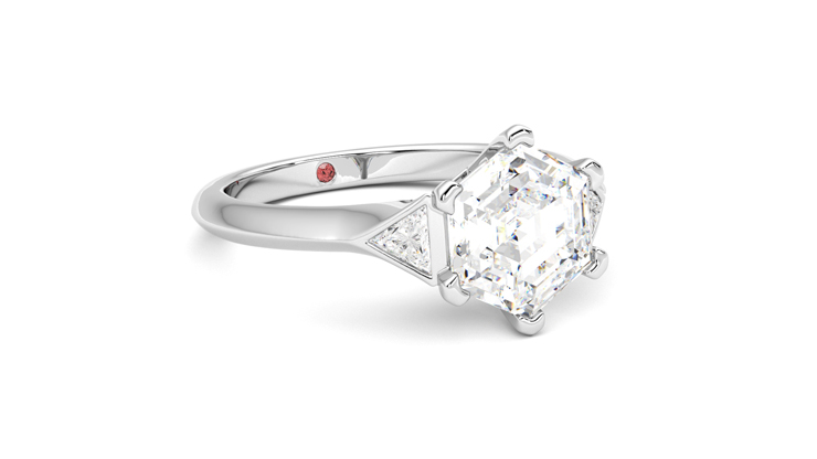 Taylor & Hart Gossamer Hexagonal Engagement Ring 360 degree image 5