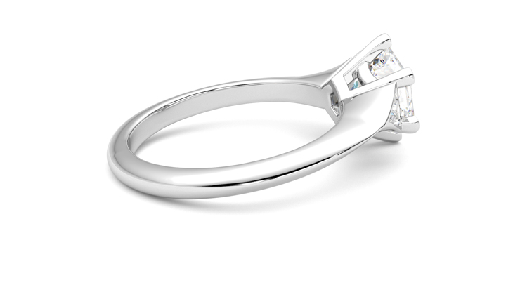 Gossamer | Platinum trilogy style engagement ring | Taylor & Hart