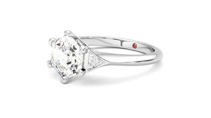 Taylor & Hart Gossamer Hexagonal Engagement Ring 360 degree image 24