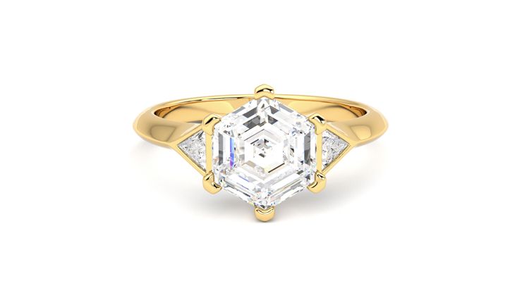 Taylor & Hart Gossamer Hexagonal Engagement Ring 360 degree image 1