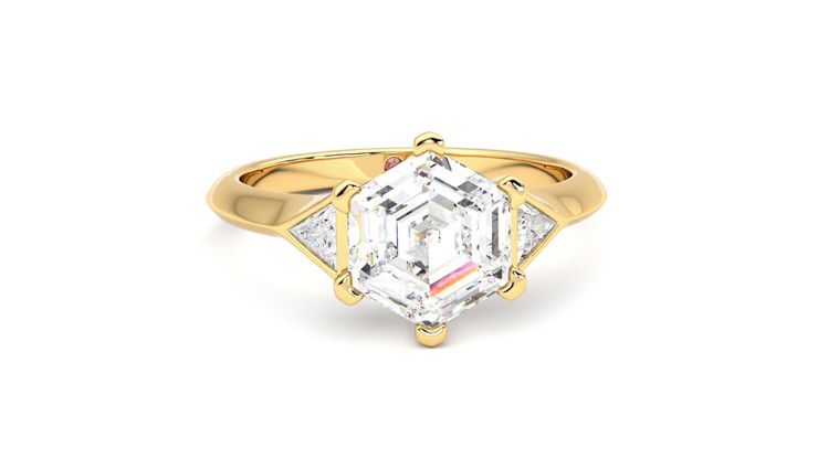 Taylor & Hart Gossamer Hexagonal Engagement Ring 360 degree image 2