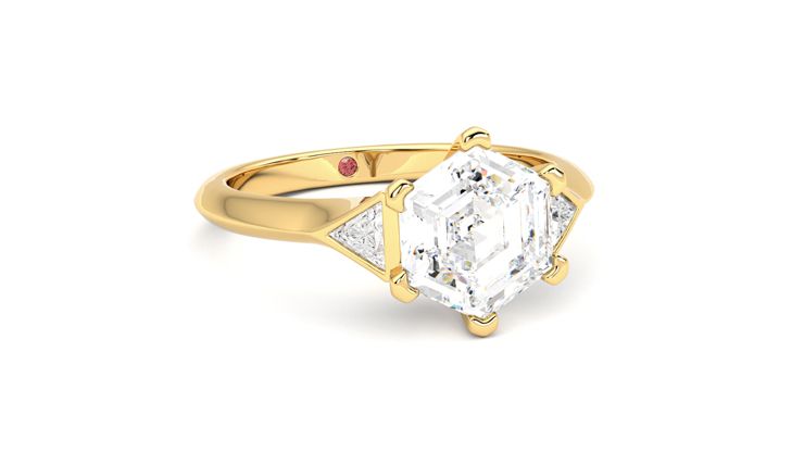 Taylor & Hart Gossamer Hexagonal Engagement Ring 360 degree image 4