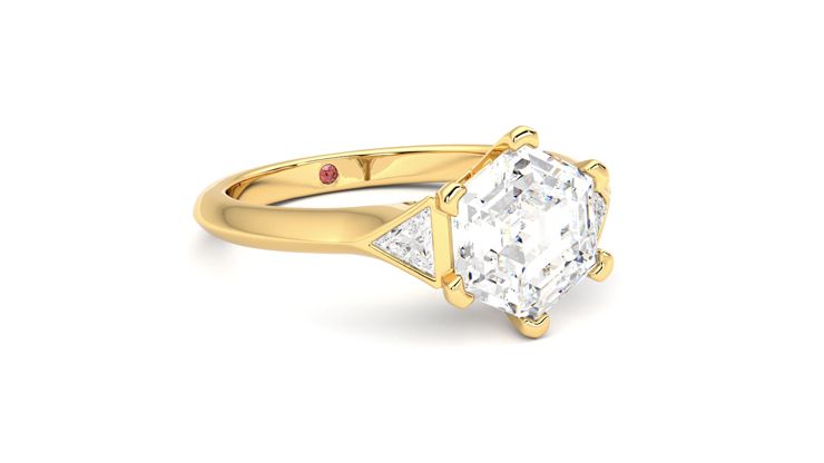 Taylor & Hart Gossamer Hexagonal Engagement Ring 360 degree image 5
