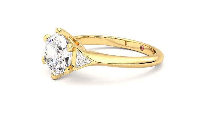 Taylor & Hart Gossamer Hexagonal Engagement Ring 360 degree image 23