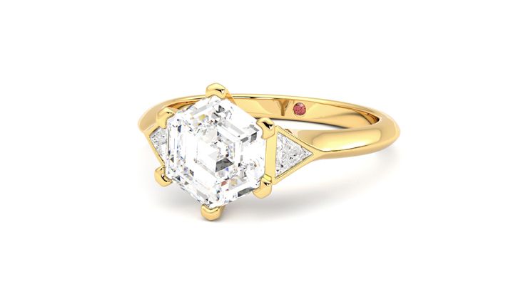 Taylor & Hart Gossamer Hexagonal Engagement Ring 360 degree image 26