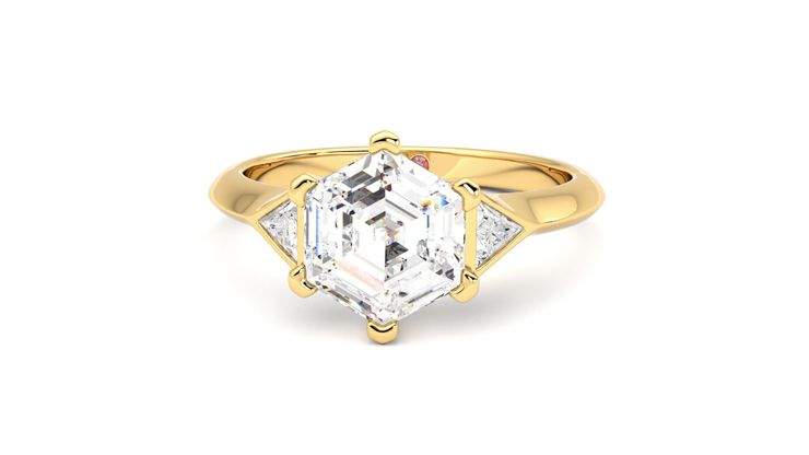 Taylor & Hart Gossamer Hexagonal Engagement Ring 360 degree image 28