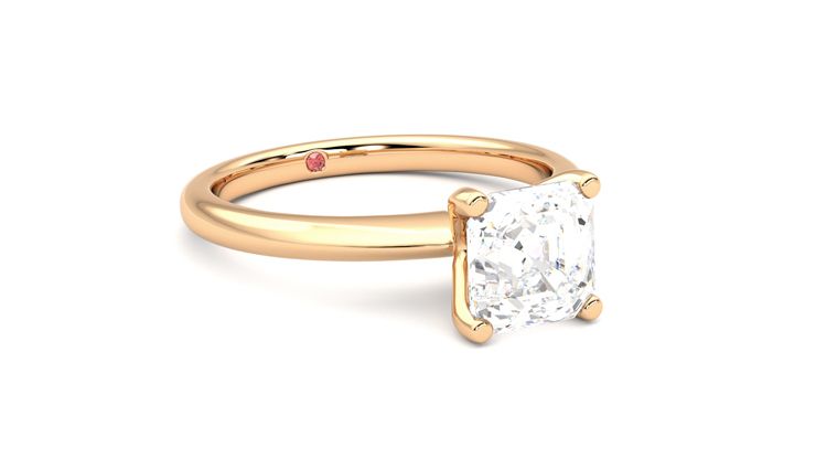 Taylor & Hart Grace Asscher Engagement Ring 360 degree image 5