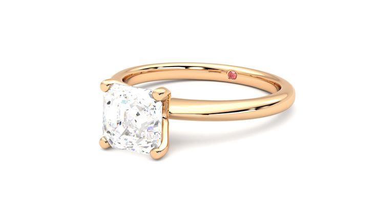 Taylor & Hart Grace Asscher Engagement Ring 360 degree image 25