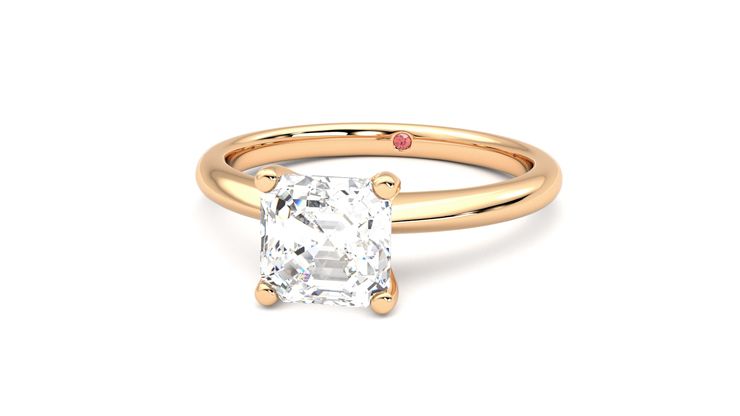 Taylor & Hart Grace Asscher Engagement Ring 360 degree image 27