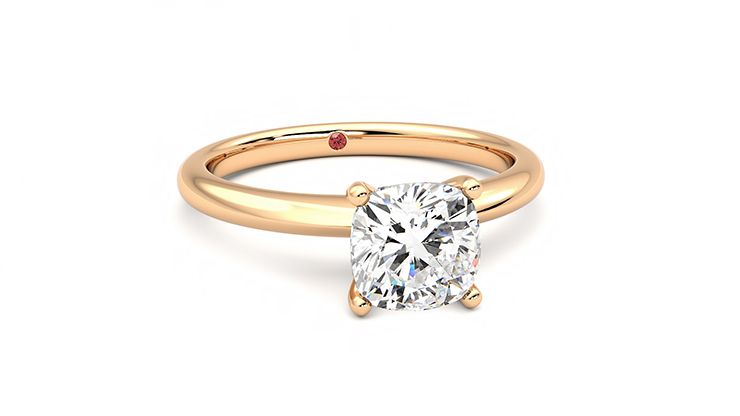 Taylor & Hart Grace Cushion Engagement Ring 360 degree image 3