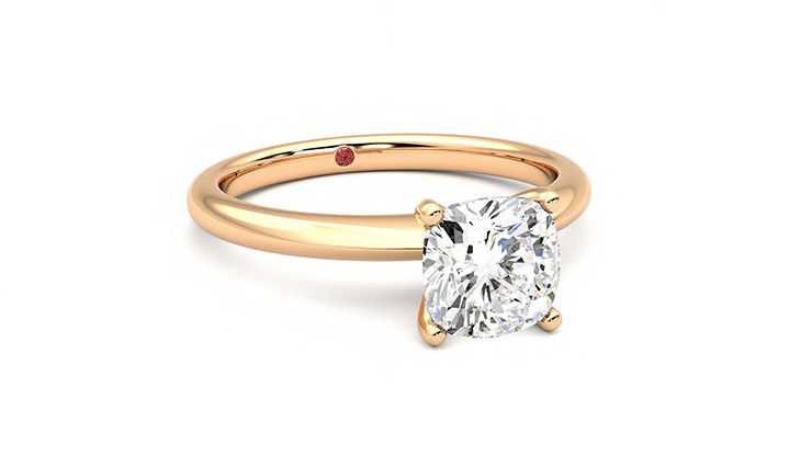 Taylor & Hart Grace Cushion Engagement Ring 360 degree image 4