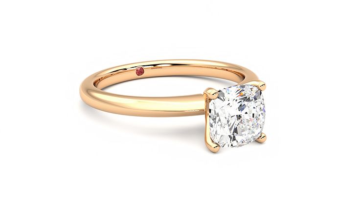 Taylor & Hart Grace Cushion Engagement Ring 360 degree image 5