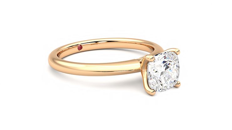Taylor & Hart Grace Cushion Engagement Ring 360 degree image 6