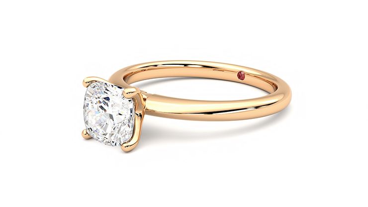 Taylor & Hart Grace Cushion Engagement Ring 360 degree image 24