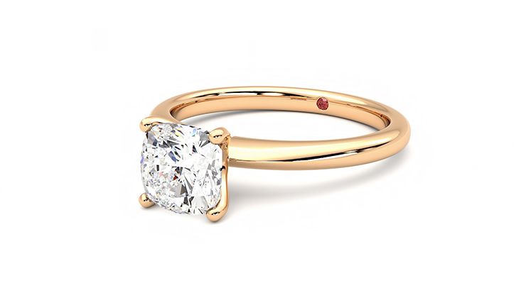 Taylor & Hart Grace Cushion Engagement Ring 360 degree image 25