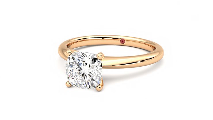 Taylor & Hart Grace Cushion Engagement Ring 360 degree image 26