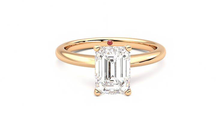Taylor & Hart Grace Emerald Engagement Ring 360 degree image 1