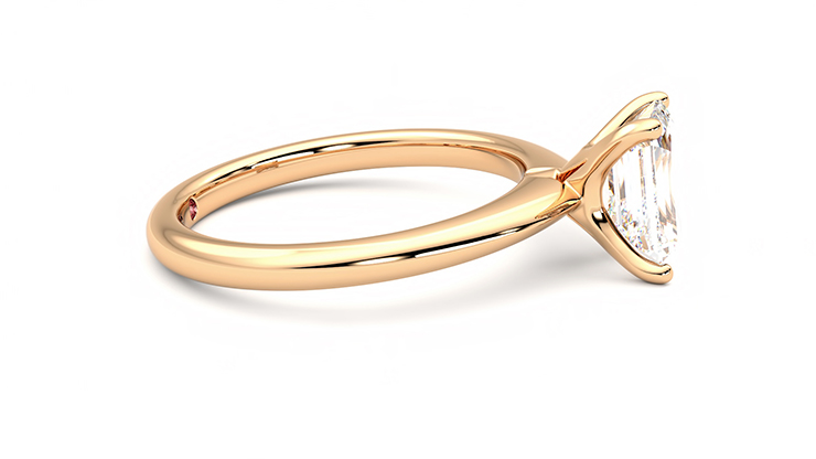 Taylor & Hart Grace Emerald Engagement Ring 360 degree image 9