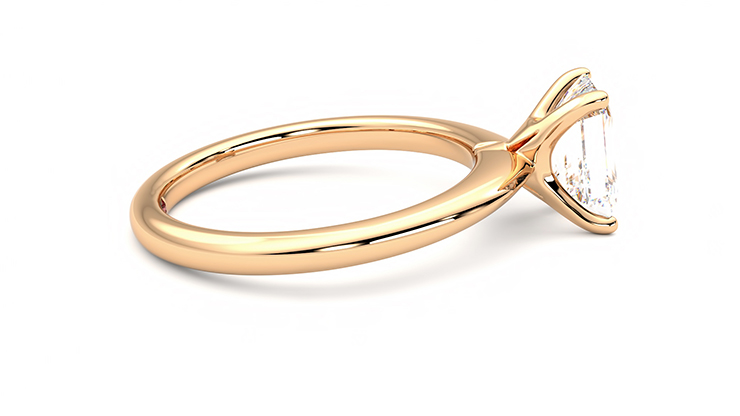 Taylor & Hart Grace Emerald Engagement Ring 360 degree image 10