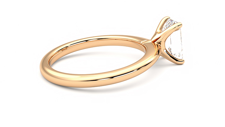 Taylor & Hart Grace Emerald Engagement Ring 360 degree image 11