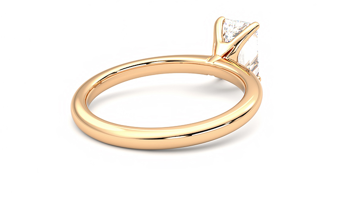 Taylor & Hart Grace Emerald Engagement Ring 360 degree image 13