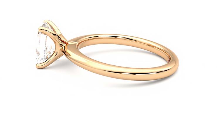 Taylor & Hart Grace Emerald Engagement Ring 360 degree image 20