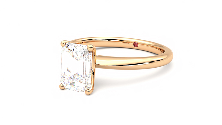 Taylor & Hart Grace Emerald Engagement Ring 360 degree image 25