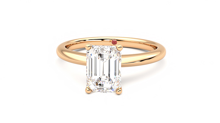 Taylor & Hart Grace Emerald Engagement Ring 360 degree image 28