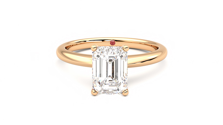 Taylor & Hart Grace Emerald Engagement Ring 360 degree image 29