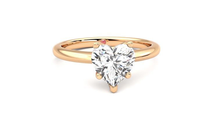 Taylor & Hart Grace Heart Engagement Ring 360 degree image 2