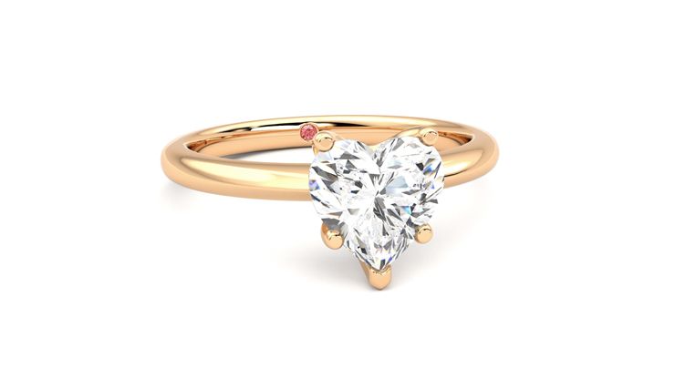 Taylor & Hart Grace Heart Engagement Ring 360 degree image 3