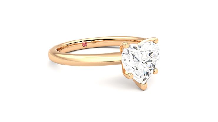 Taylor & Hart Grace Heart Engagement Ring 360 degree image 5