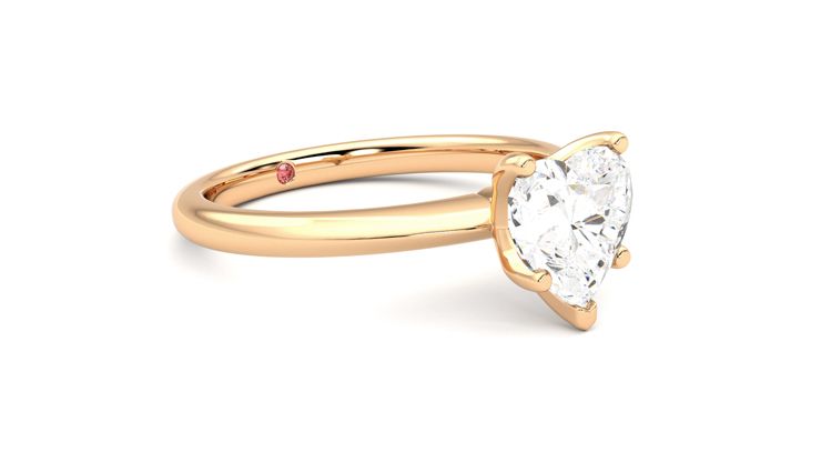 Taylor & Hart Grace Heart Engagement Ring 360 degree image 6
