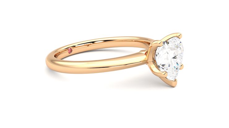 Taylor & Hart Grace Heart Engagement Ring 360 degree image 7
