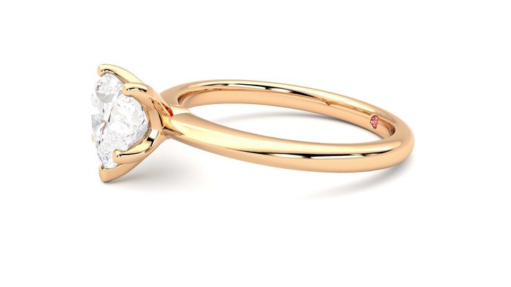 Taylor & Hart Grace Heart Engagement Ring 360 degree image 22