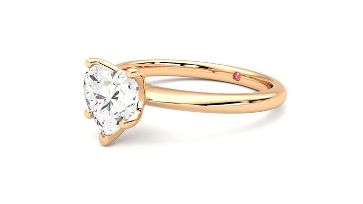 Taylor & Hart Grace Heart Engagement Ring 360 degree image 24