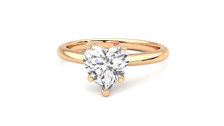 Taylor & Hart Grace Heart Engagement Ring 360 degree image 28
