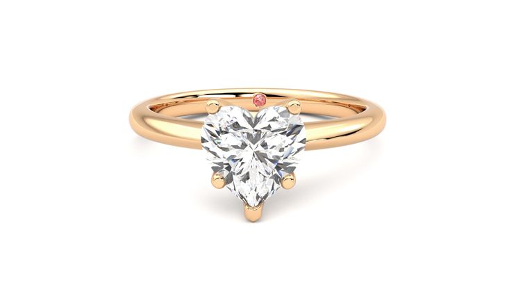 Taylor & Hart Grace Heart Engagement Ring 360 degree image 29