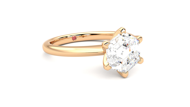 Taylor & Hart Grace Hexagonal Engagement Ring 360 degree image 5
