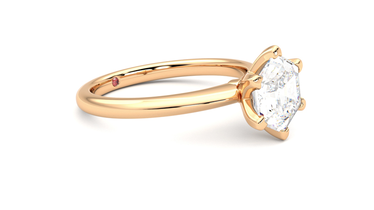 Taylor & Hart Grace Hexagonal Engagement Ring 360 degree image 7