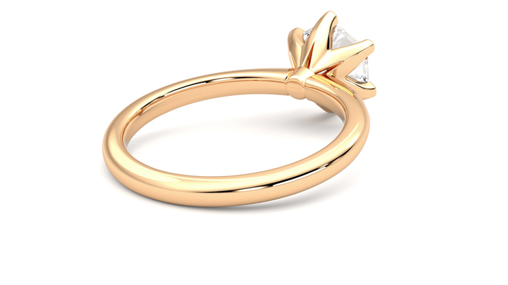 Taylor & Hart Grace Hexagonal Engagement Ring 360 degree image 13