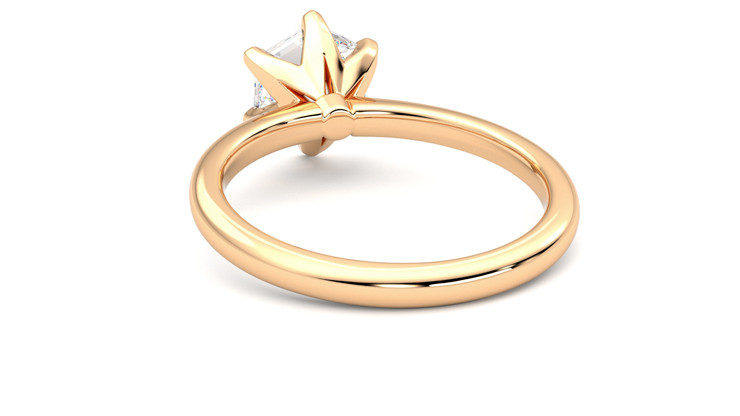Taylor & Hart Grace Hexagonal Engagement Ring 360 degree image 16