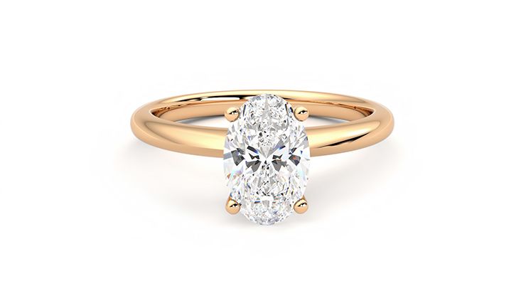 Taylor & Hart Grace Oval Engagement Ring 360 degree image 1